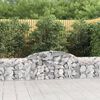 vidaXL Arched Gabion Baskets 15 pcs 300x30x60/80 cm Galvanised Iron