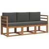 vidaXL Outdoor Sofa Set with Cushion 3 pcs Natural and Anthracite