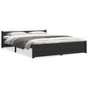 vidaXL Bed Frame without Mattress Black Solid Wood 150x200cm King Size