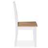 vidaXL Dining Chairs 6 pcs White Solid Rubber Wood