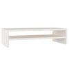 vidaXL Monitor Stand | White | Solid pine wood | 50x24x13 cm | Monitor Stand