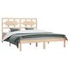 vidaXL Bed Frame without Mattress 150x200 cm King Size Solid Wood Pine