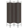 vidaXL 4-Panel Room Divider Brown 160x200 cm Fabric