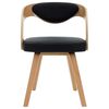 vidaXL Dining Chairs 4 pcs Black Bent Wood and Faux Leather