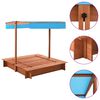vidaXL Sandbox with Roof Firwood 122x120x123 cm