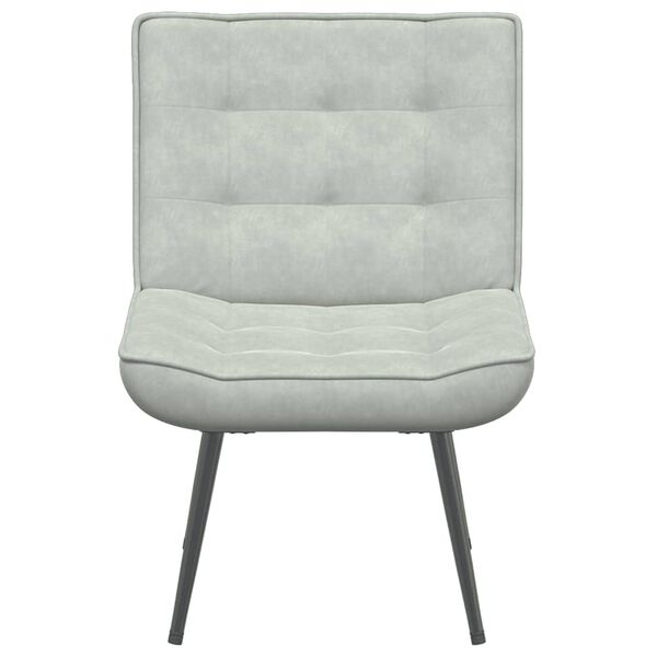 vidaXL Relaxing Chair Light Grey 64x74x84 cm Velvet
