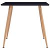 vidaXL Dining Table Black and Oak 80.5x80.5x73 cm MDF