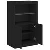 vidaXL Side Cabinet with LED Lights Black Engineered Wood