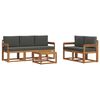 vidaXL Outdoor Sofa Set 6 pcs Natural and Anthracite