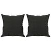 vidaXL 2-Seater Sofa with Throw Pillows Black 120 cm Fabric