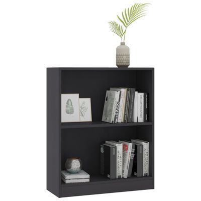 vidaXL Bookshelf Grey 60x24x76 cm Engineered Wood