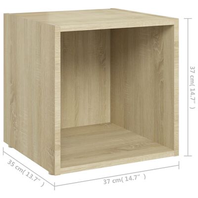 vidaXL TV Cabinet Sonoma Oak 37x35x37 cm Engineered Wood