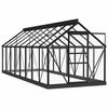 vidaXL Glass Greenhouse Anthracite 155x395.5x191 cm Aluminium