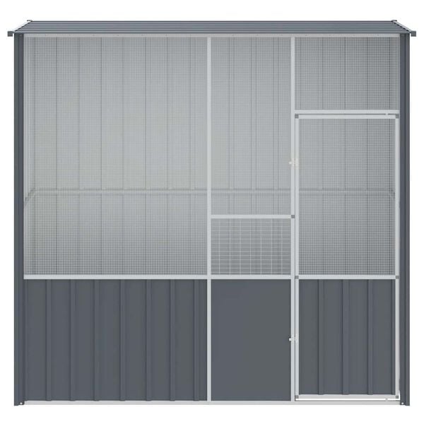 vidaXL Bird Cage Anthracite 215x78x200 cm Galvanised Steel