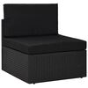 vidaXL 8 Piece Garden Lounge Set Poly Rattan Black