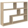 vidaXL Wall Shelf Wall-Mounted Sonoma Oak 95 x 20 x 69.5 cm