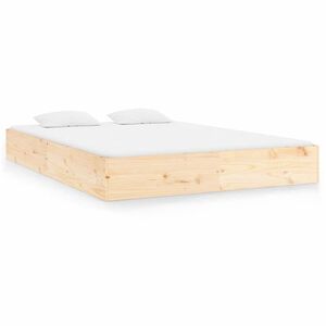 vidaXL Bed Frame | Natural Wood | Solid Pine Wood | King | Durable | Bed Frame