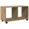 vidaXL Rolling Cabinet Artisian Oak 72x33x42,5 cm Engineered Wood