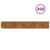 vidaXL Lawn Edgings 50 pcs 15x103 cm Flexible Corten steel