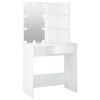 vidaXL Dressing Table with LED White 74,5x40x141 cm