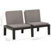 vidaXL 4 Piece Garden Lounge Set with Cushions Plastic Grey