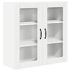 vidaXL Wall Glass Cabinet PORTO White 80 x 31 x 80 cm Engineered Wood