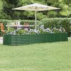 vidaXL Garden Raised Bed Galvanised Steel 296x80x36 cm Green