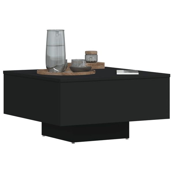 vidaXL Coffee Table Black 60x60x31.5 cm Engineered Wood