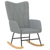 vidaXL Rocking Chair Light Grey Fabric