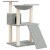 vidaXL Cat Tree with Sisal Scratching Posts Light Grey 83 cm
