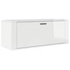 vidaXL Wall Shoe Cabinet | High gloss white | Engineered wood | Compact