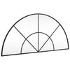 vidaXL Wall Mirror Black 100x50 cm Arch Iron