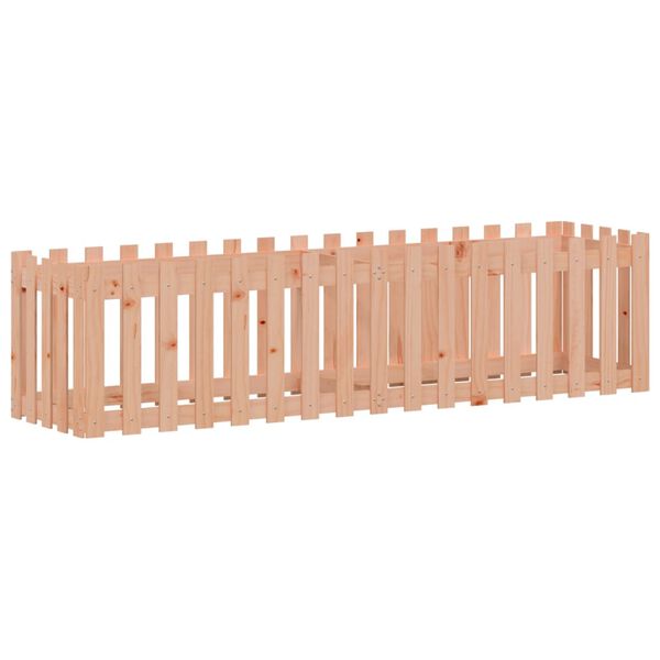 vidaXL Garden Raised Bed with Fence Design 200x50x50 cm Solid Wood Douglas