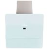 vidaXL Range Hood Tempered Glass White 600 mm