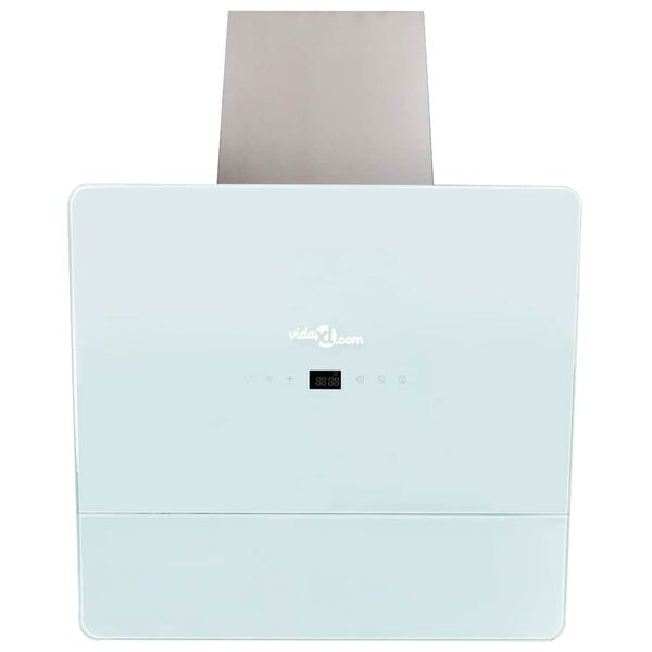 vidaXL Range Hood Tempered Glass White 600 mm