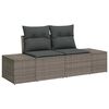 vidaXL Garden Sofa Set with Cushion 5 pcs Grey Poly Rattan