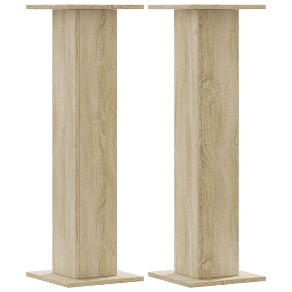 vidaXL Plant Stands 2 pcs Sonoma Oak 30x30x95 cm Engineered Wood
