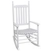 vidaXL Rocking Chair with Curved Seat White Wood