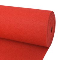 vidaXL Exhibition Carpet Plain 1x12 m Red