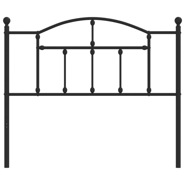 vidaXL Metal Headboard Black 107 cm