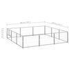 vidaXL Dog Kennel Silver 9 m&sup2; Steel