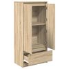 vidaXL Cabinet with Drawer Sonoma Oak 55.5x34x119.5 cm Engineered Wood