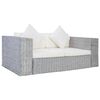 vidaXL Sofa | Grey | Natural rattan kubu | Standard | Removable Covers | Sofa