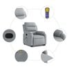 vidaXL Stand up Massage Recliner Chair Light Grey Fabric