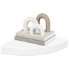 vidaXL Floating Corner Shelves 4 pcs White 25x25x3.8 cm MDF