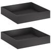 vidaXL Garden Planter 2 pcs Black 80 x 80 x 20 cm Cold-rolled Steel