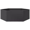 vidaXL Garden Planter Black Hexagon 138x120x45 cm Steel