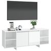vidaXL TV Cabinet High Gloss White 130x35x50 cm Engineered Wood