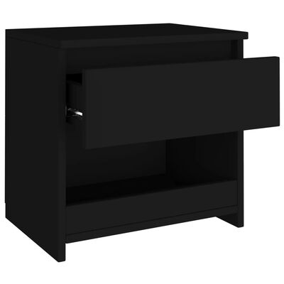 vidaXL Bedside Cabinets 2 pcs Black 40x30x39 cm Engineered Wood
