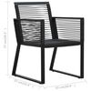 vidaXL 9 Piece Outdoor Dining Set PVC Rattan Black